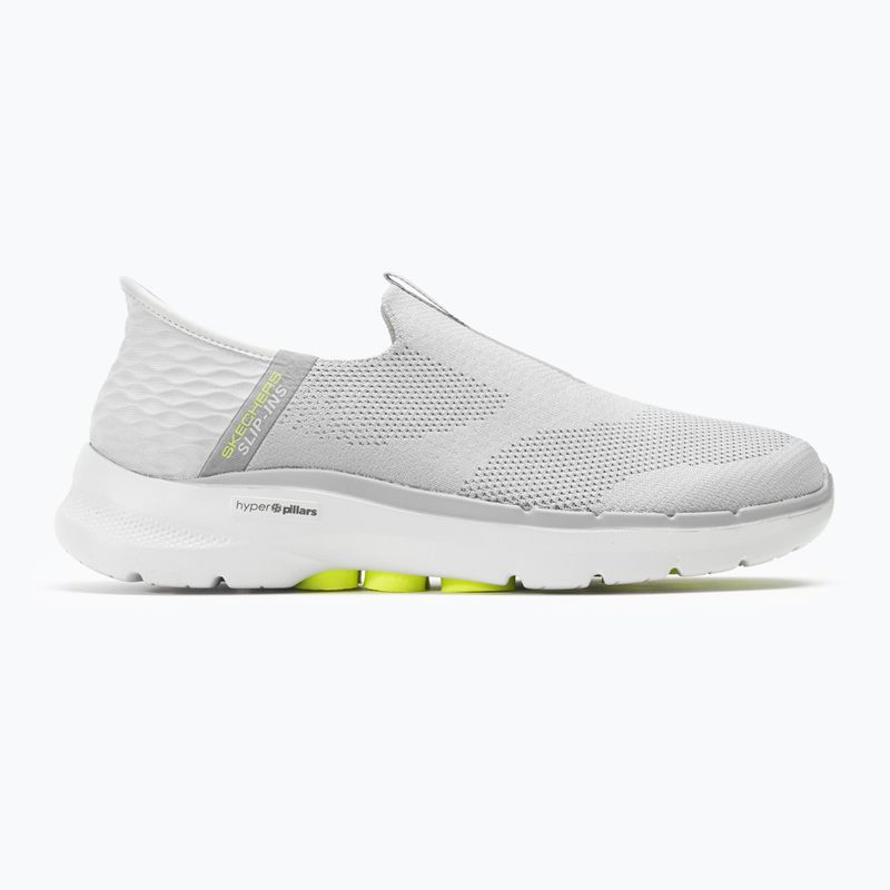 Buty męskie SKECHERS Slip-ins Go Walk 6 Easy On grey/grey/green 2