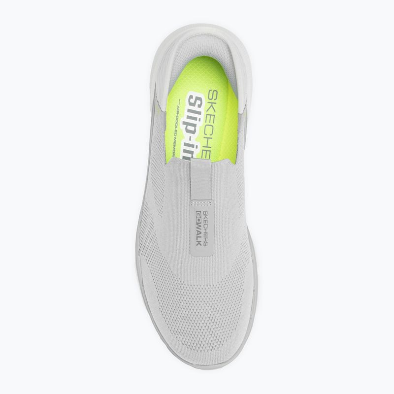 Buty męskie SKECHERS Slip-ins Go Walk 6 Easy On grey/grey/green 5