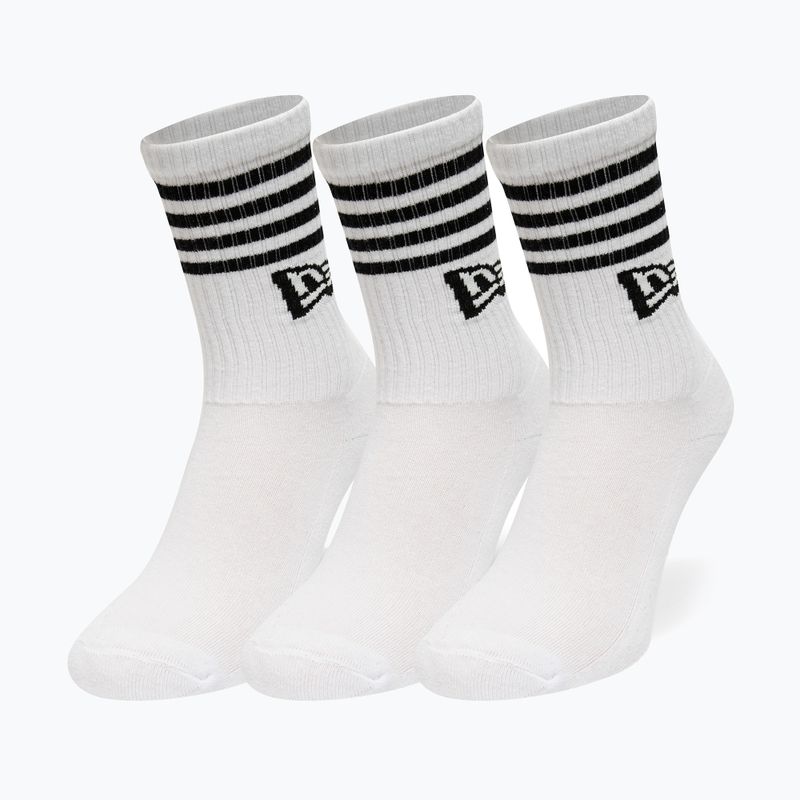 Skarpety New Era Stripe Crew 3 pary white