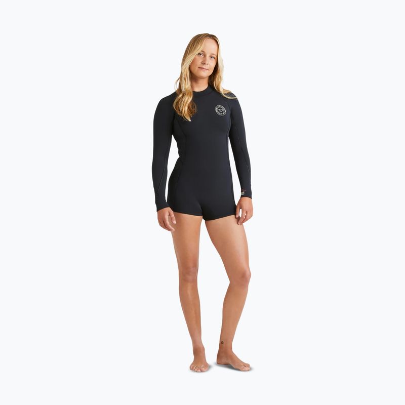 Pianka do pływania damska Billabong 2/2 mm Spring Fever Natural Back Zip LS Spring Wetsuit black 2