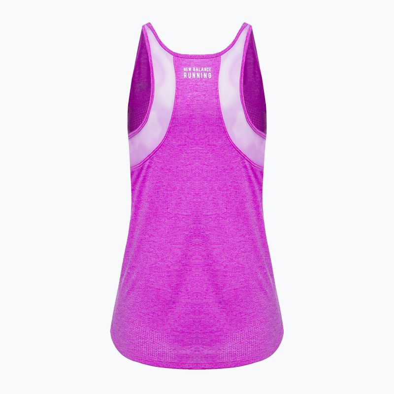Koszulka do biegania damska New Balance Impact Run Tank cosmic rose 7