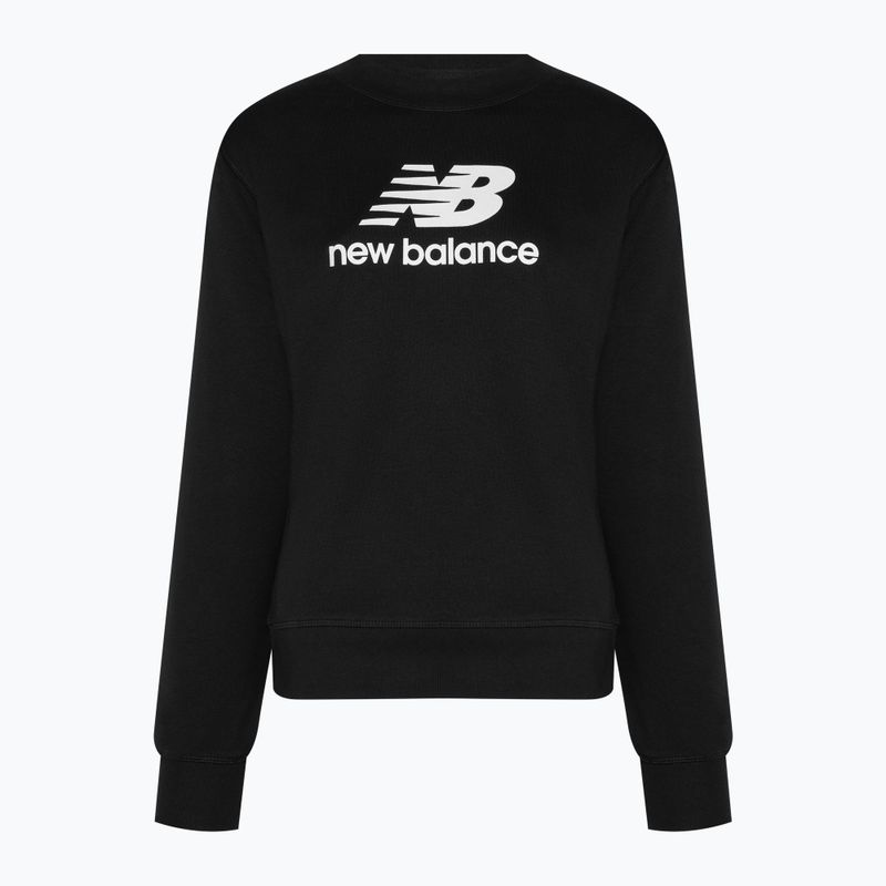 Bluza damska New Balance Essentials Stacked Logo French Terry Crewneck black 5