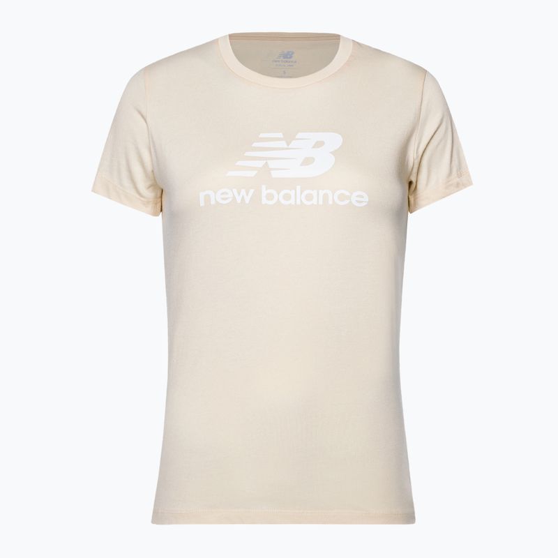 Koszulka damska New Balance Essentials Stacked Logo tm cream 5