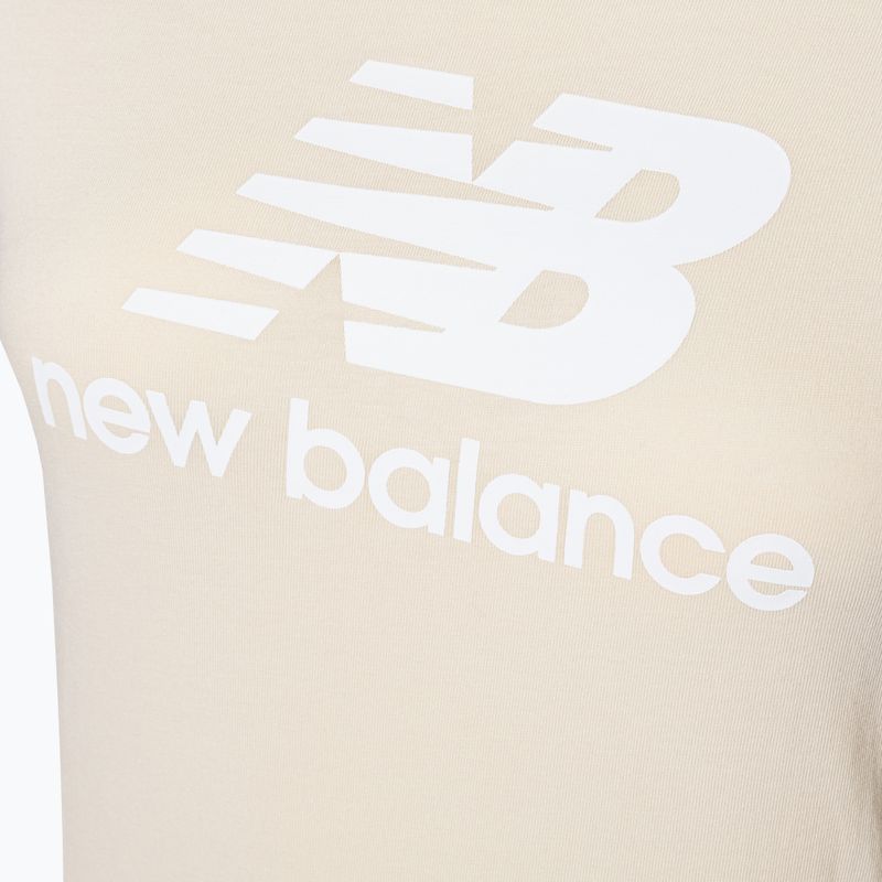 Koszulka damska New Balance Essentials Stacked Logo tm cream 7