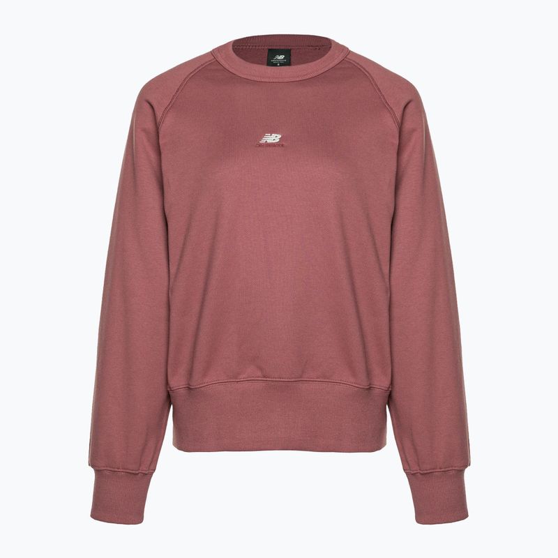 Bluza damska New Balance Athletics Remastered French Terry Crewneck washed burgundy 5