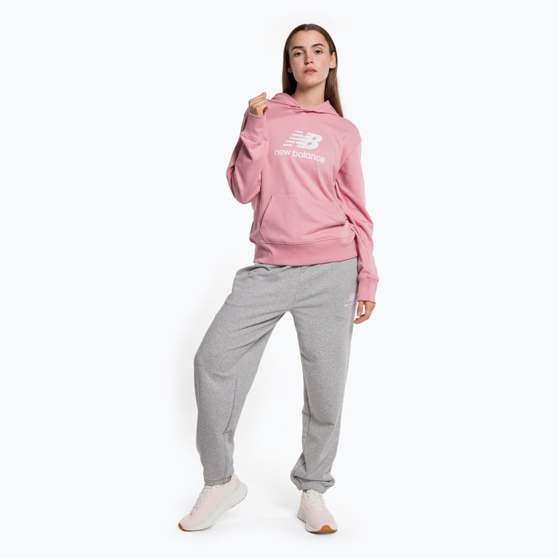 Bluza damska New Balance Essentials Stacked Logo French Terry Hoodie hazy rose 2