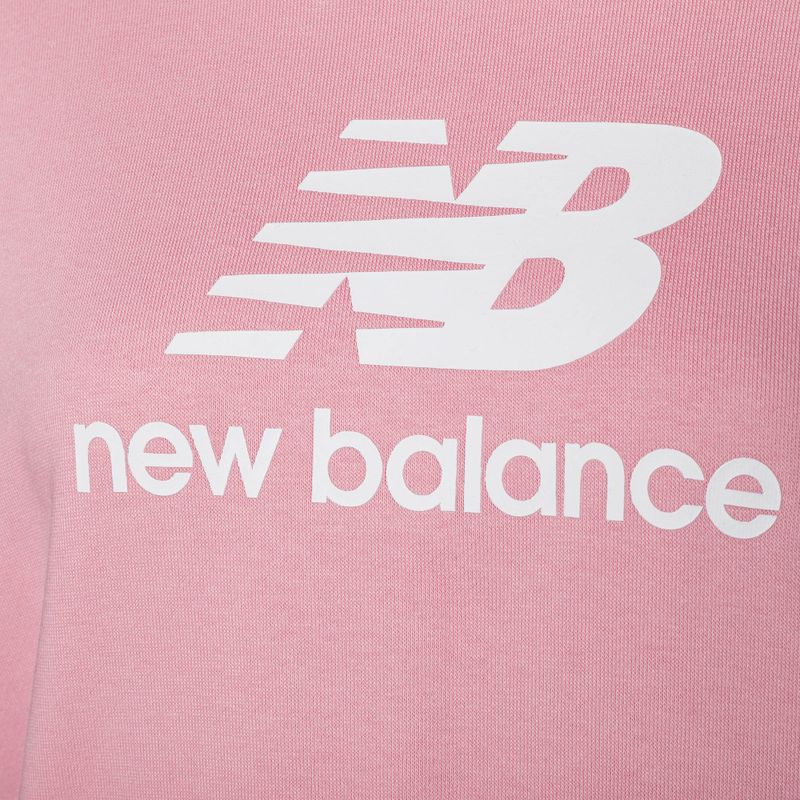 Bluza damska New Balance Essentials Stacked Logo French Terry Hoodie hazy rose 7