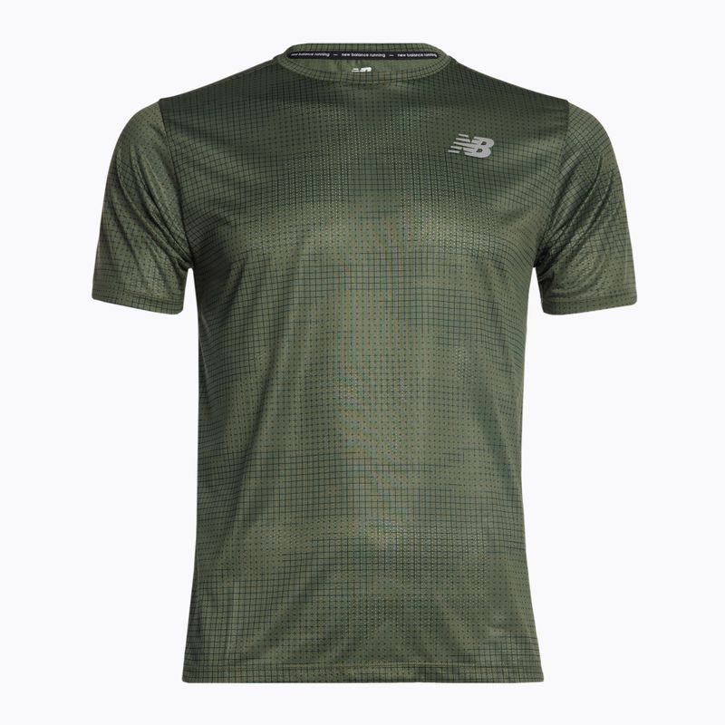 Koszulka do biegania męska New Balance Printed Impact Run deep olive green 6