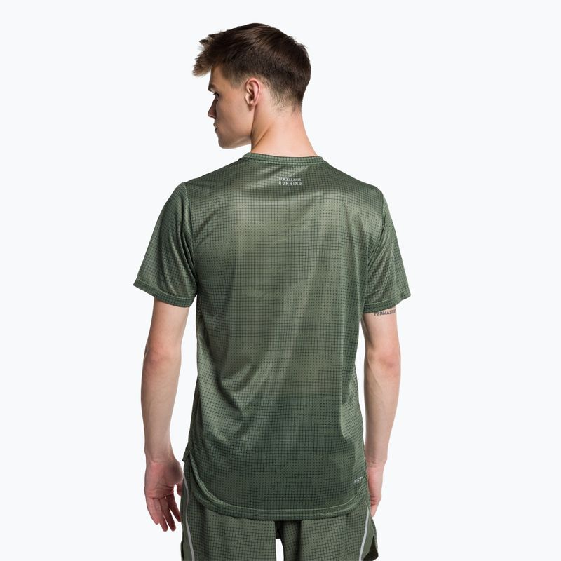 Koszulka do biegania męska New Balance Printed Impact Run deep olive green 3