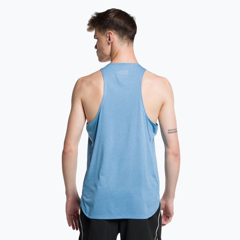 Koszulka do biegania męska New Balance Graphic Impact Run Singlet heritage blue heather 3