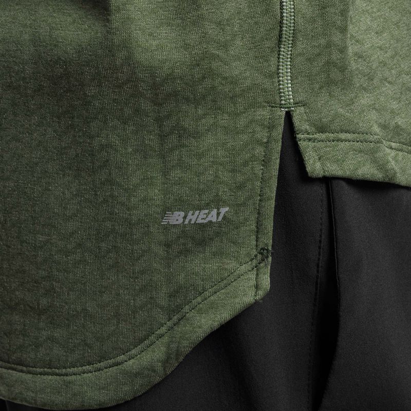 Bluza do biegania męska New Balance Heat Grid Half Zip deep olive graphite 5