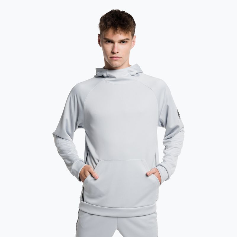 Bluza piłkarska męska New Balance Tenacity Football Training Hoodie light aluminium