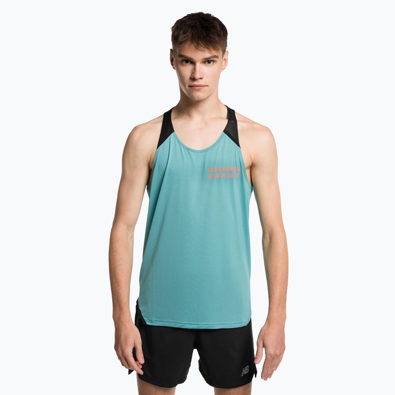 Koszulka do biegania męska New Balance Accelerate Pacer Singlet faded teal