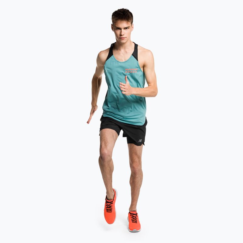 Koszulka do biegania męska New Balance Accelerate Pacer Singlet faded teal 2