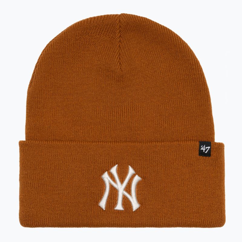 Czapka zimowa 47 Brand MLB New York Yankees Haymaker burnt orange