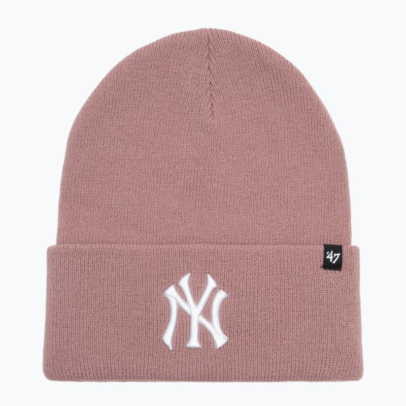 Czapka zimowa 47 Brand MLB New York Yankees Haymaker mauve