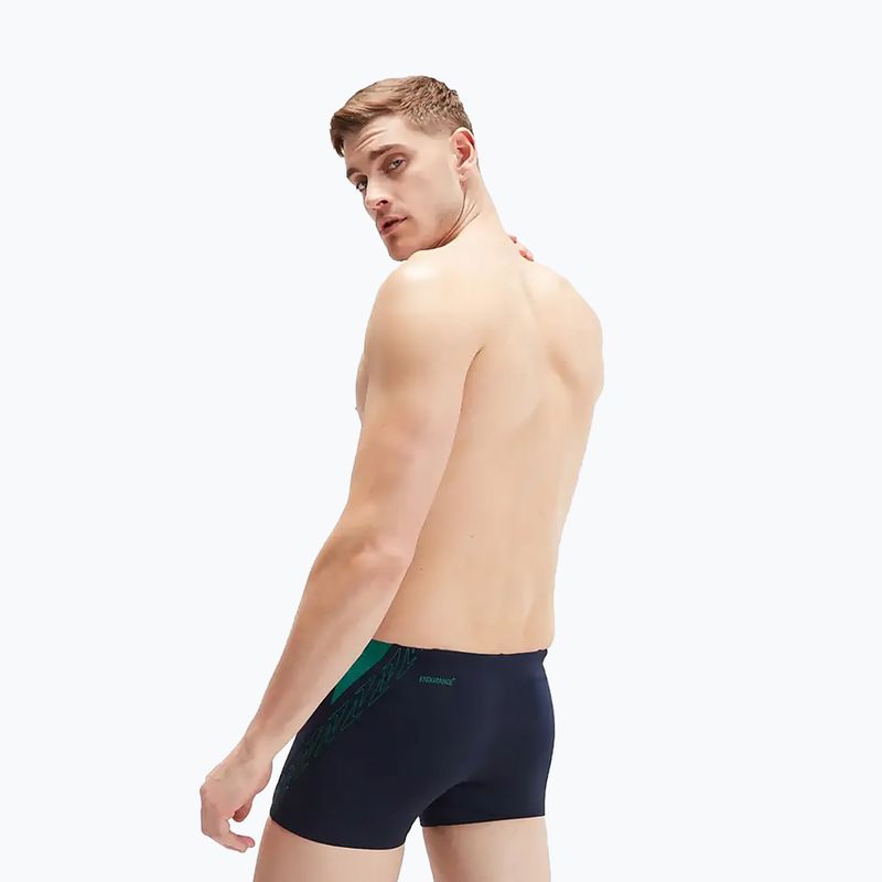 Bokserki pływackie męskie Speedo Hyper Boom Splice Aquashort navy/green 5