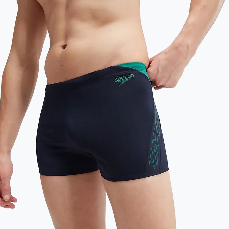 Bokserki pływackie męskie Speedo Hyper Boom Splice Aquashort navy/green 7