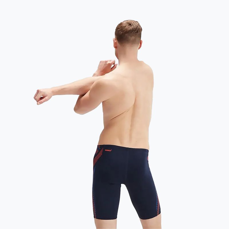 Jammery pływackie męskie Speedo Tech Panel Jammer navy/orange 9