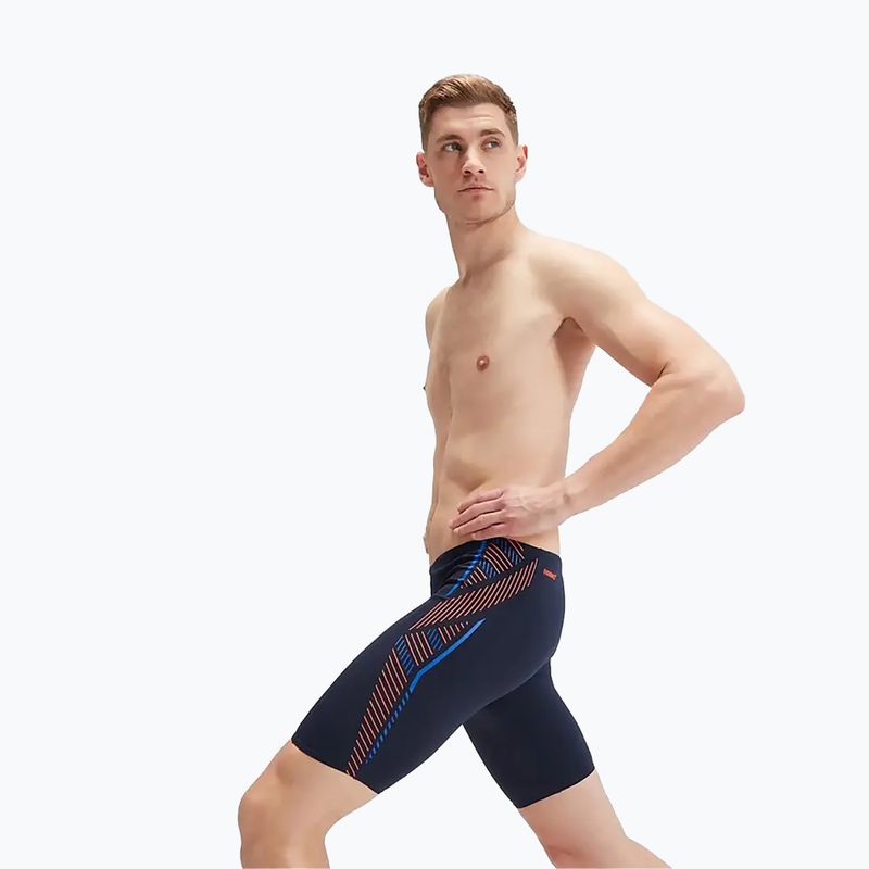 Jammery pływackie męskie Speedo Tech Panel Jammer navy/orange 10