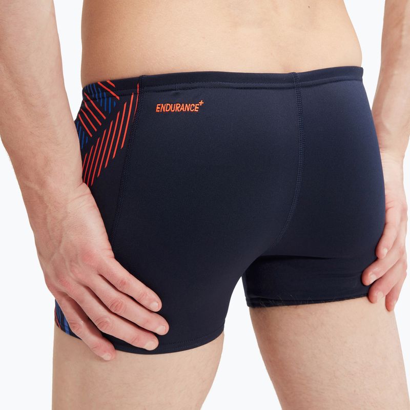 Bokserki pływackie męskie Speedo Tech Panel Aquashort navy/orange 11