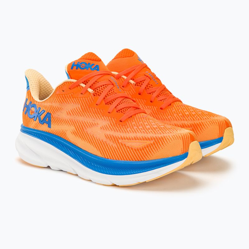 Buty do biegania męskie HOKA Clifton 9 Wide vibrant orange/impala 4
