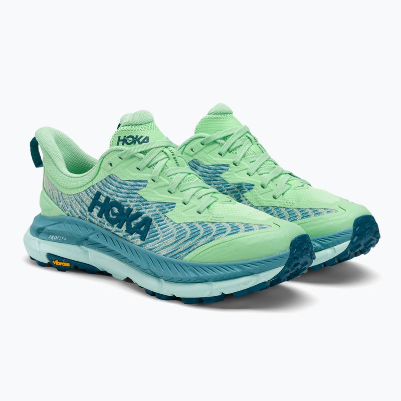 Buty do biegania damskie HOKA Mafate Speed 4 lime glow/ocean mist 4