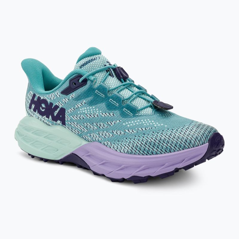 Buty do biegania dziecięce HOKA Speedgoat 5 ocean mist/lilac mist