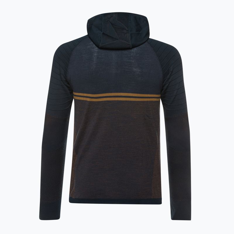 Bluza męska Smartwool Intraknit Merino Tech 1/2 Zip Hoodie deep navy fox brown 4