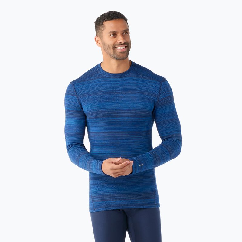 Longsleeve termoaktywny męski Smartwool Merino 250 Baselayer Crew Boxed deep navy colr shift