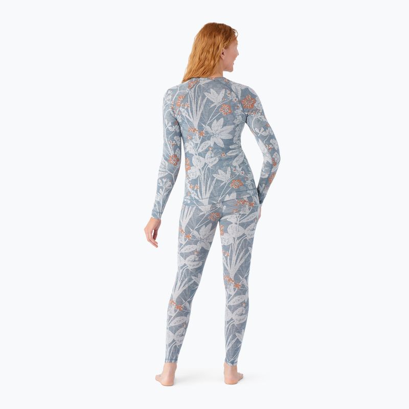 Bluza termoaktywna damska Smartwool Merino 250 Baselayer Crew Boxed winter sky floral 2