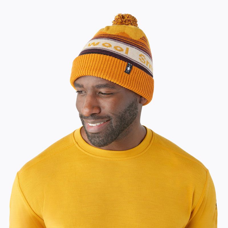 Czapka zimowa Smartwool Knit Winter Pattern POM honey gold heather 7