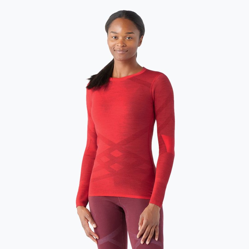 Longsleeve termoaktywny damski Smartwool Intraknit Thermal Merino Baselayer Crew scarlet/black 7