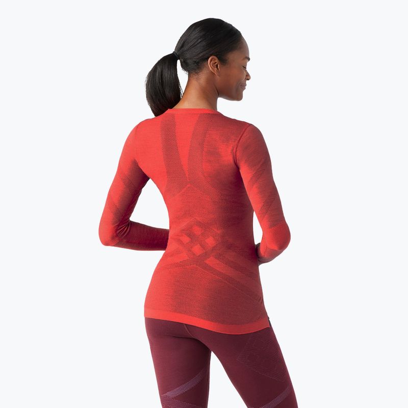 Bluza termoaktywna damska Smartwool Intraknit Thermal Merino Baselayer Crew scarlet/black 6