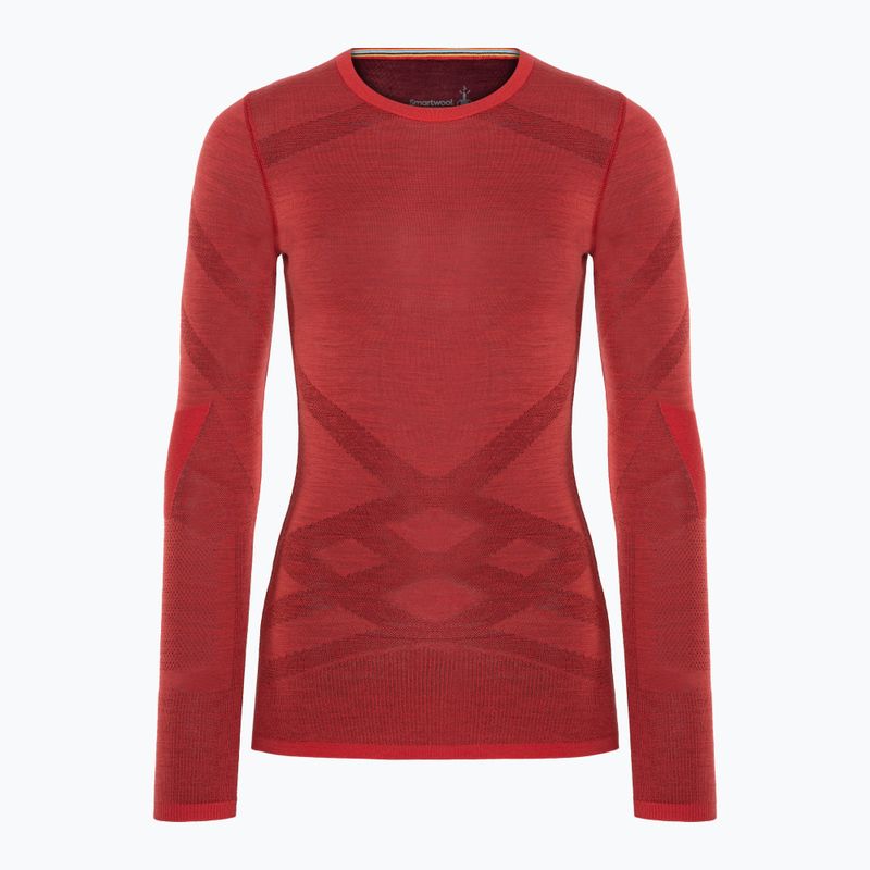 Bluza termoaktywna damska Smartwool Intraknit Thermal Merino Baselayer Crew scarlet/black