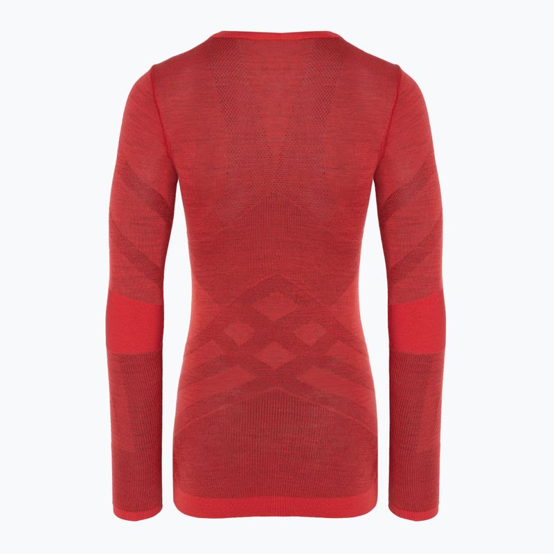 Bluza termoaktywna damska Smartwool Intraknit Thermal Merino Baselayer Crew scarlet/black 2