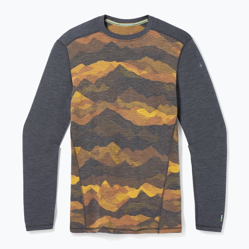 Bluza termoaktywna męska Smartwool Merino 250 Baselayer Crew Boxed charcoal mtn scape 6