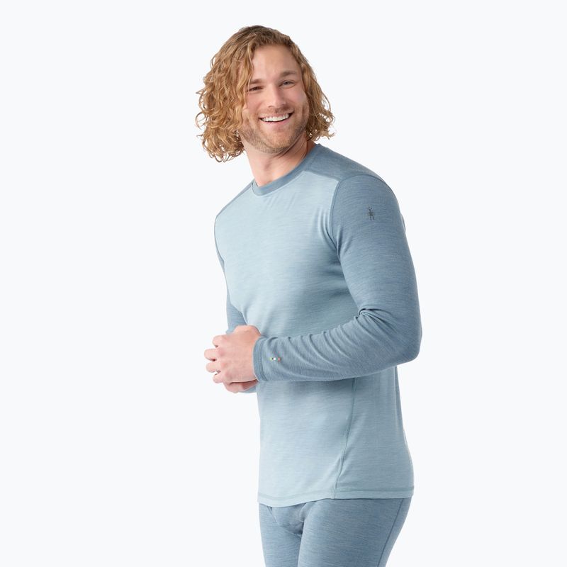 Longsleeve termoaktywny męski Smartwool Merino 250 Baselayer Crew Boxed pewter blue-lead