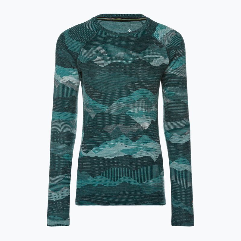 Bluza termoaktywna damska Smartwool Merino 250 Baselayer Crew Boxed twilight blue mtn scape 3
