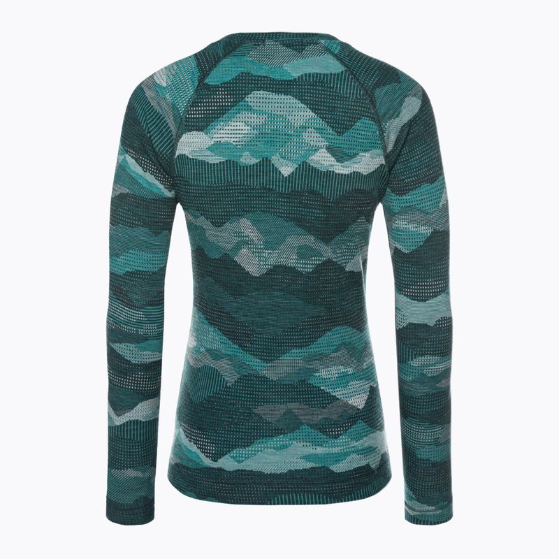 Bluza termoaktywna damska Smartwool Merino 250 Baselayer Crew Boxed twilight blue mtn scape 4