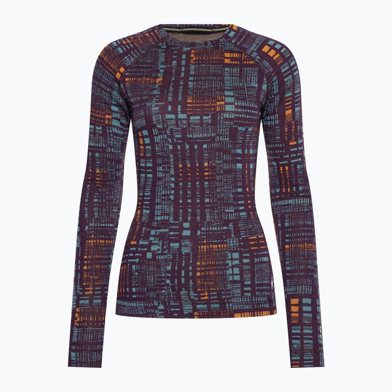 Longsleeve termoaktywny damski Smartwool Merino 250 Baselayer Crew Boxed purple iris digi plaid 3