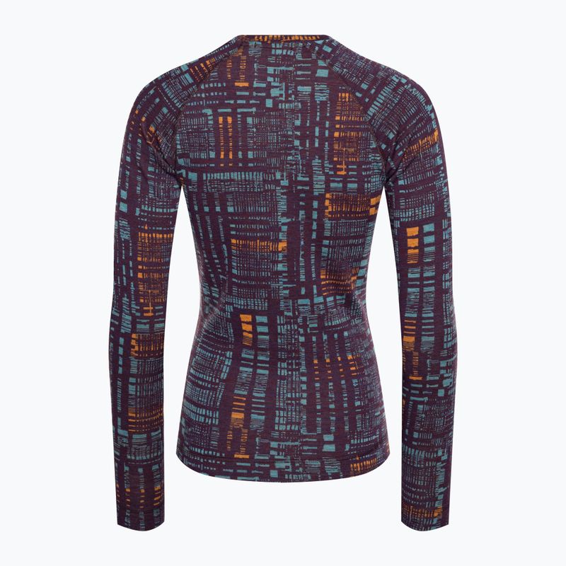 Longsleeve termoaktywny damski Smartwool Merino 250 Baselayer Crew Boxed purple iris digi plaid 4