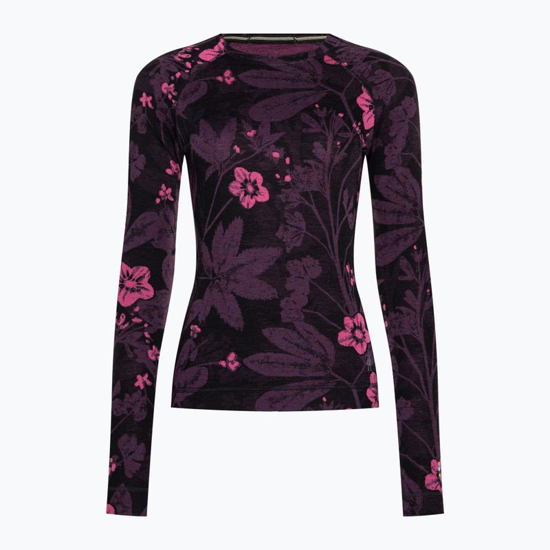 Bluza termoaktywna damska Smartwool Merino 250 Baselayer Crew Boxed purple iris floral 3