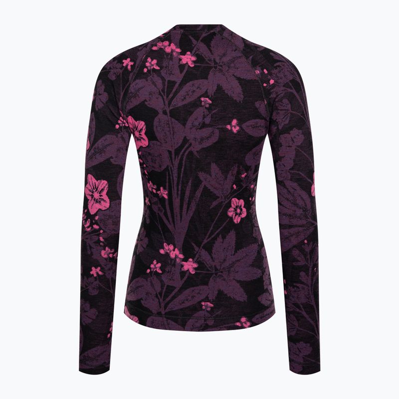 Bluza termoaktywna damska Smartwool Merino 250 Baselayer Crew Boxed purple iris floral 4