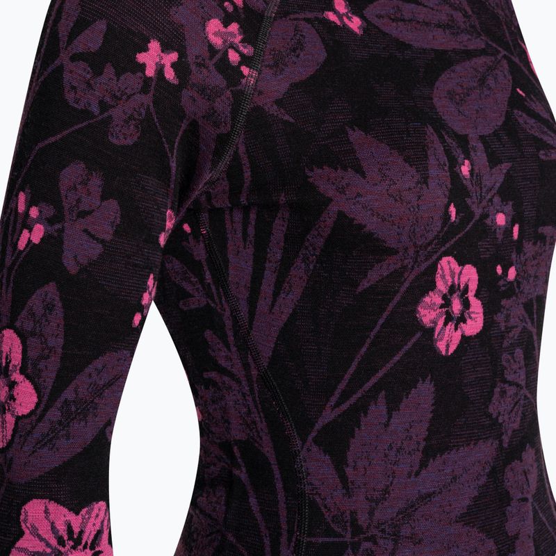 Bluza termoaktywna damska Smartwool Merino 250 Baselayer Crew Boxed purple iris floral 5
