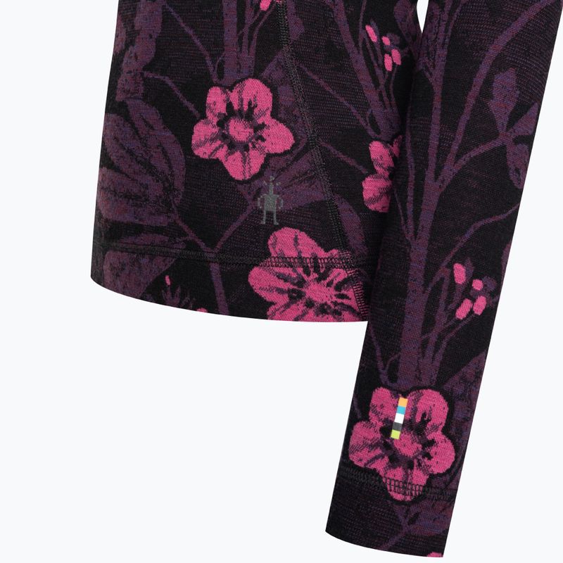 Bluza termoaktywna damska Smartwool Merino 250 Baselayer Crew Boxed purple iris floral 6