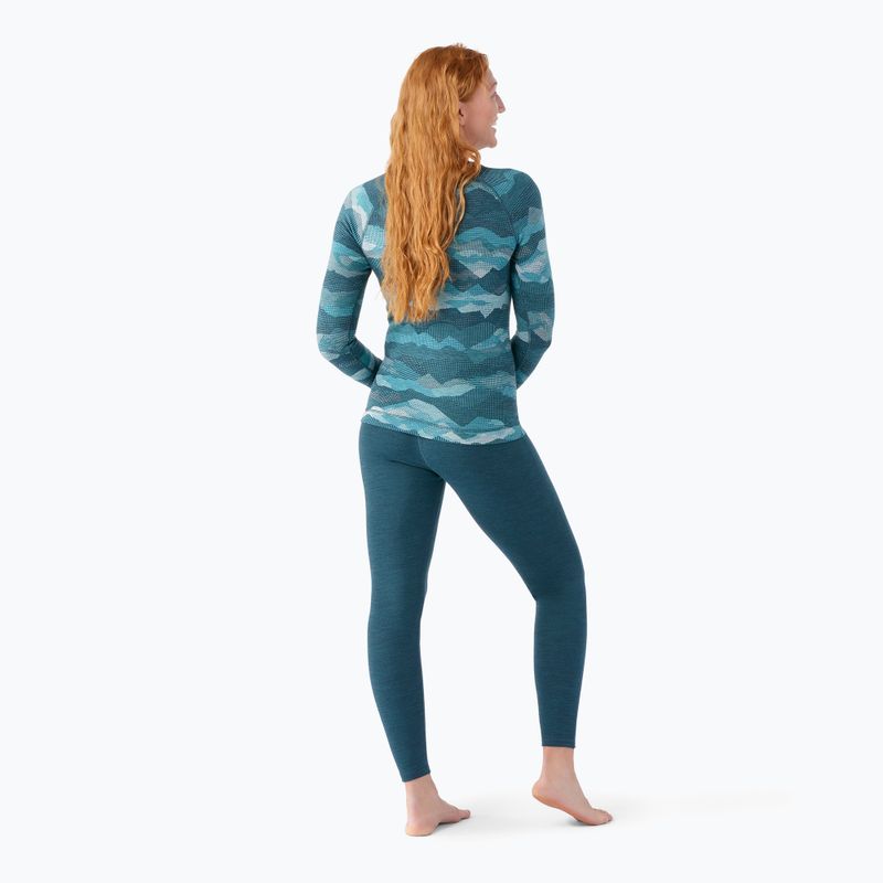 Bluza termoaktywna damska Smartwool Merino 250 Baselayer Crew Boxed twilight blue mtn scape 2