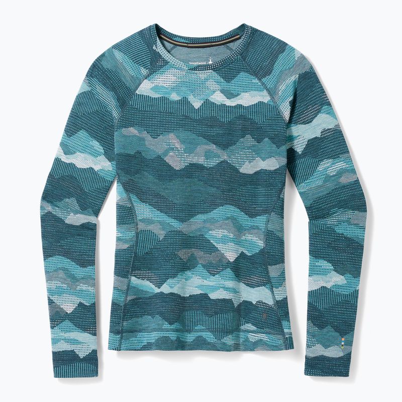 Bluza termoaktywna damska Smartwool Merino 250 Baselayer Crew Boxed twilight blue mtn scape 6