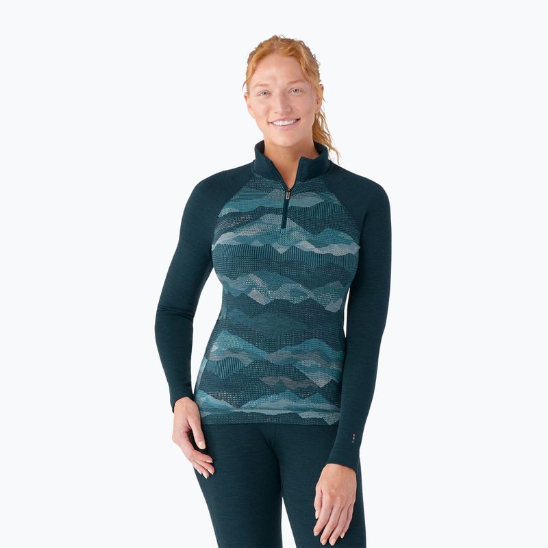 Longsleeve termoaktywny damski Smartwool Classic Thermal Merino Baselayer 1/4 Boxed twilight blue