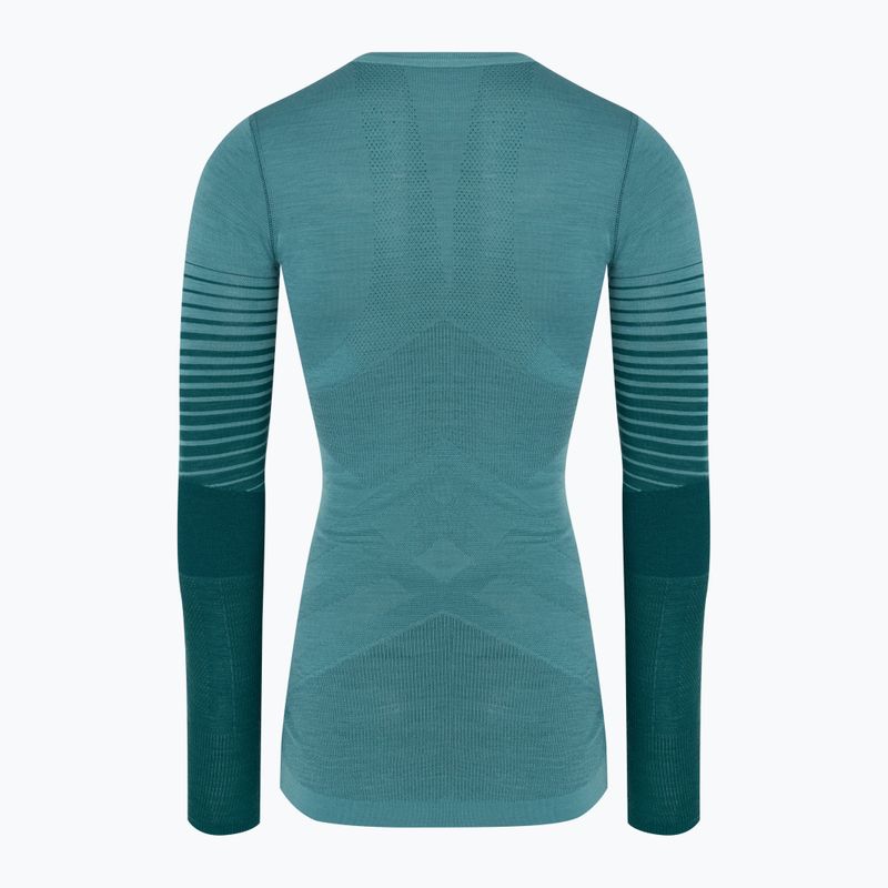 Bluza termoaktywna damska Smartwool Intraknit Thermal Merino Baselayer Pattern Crew cascade 4